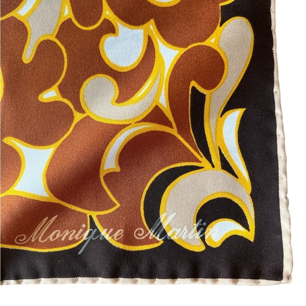 Monique Martin Brown and Yellow Scarf
